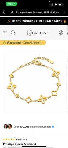 Kundenbewertung mit Foto zu Prestige Clover Armband