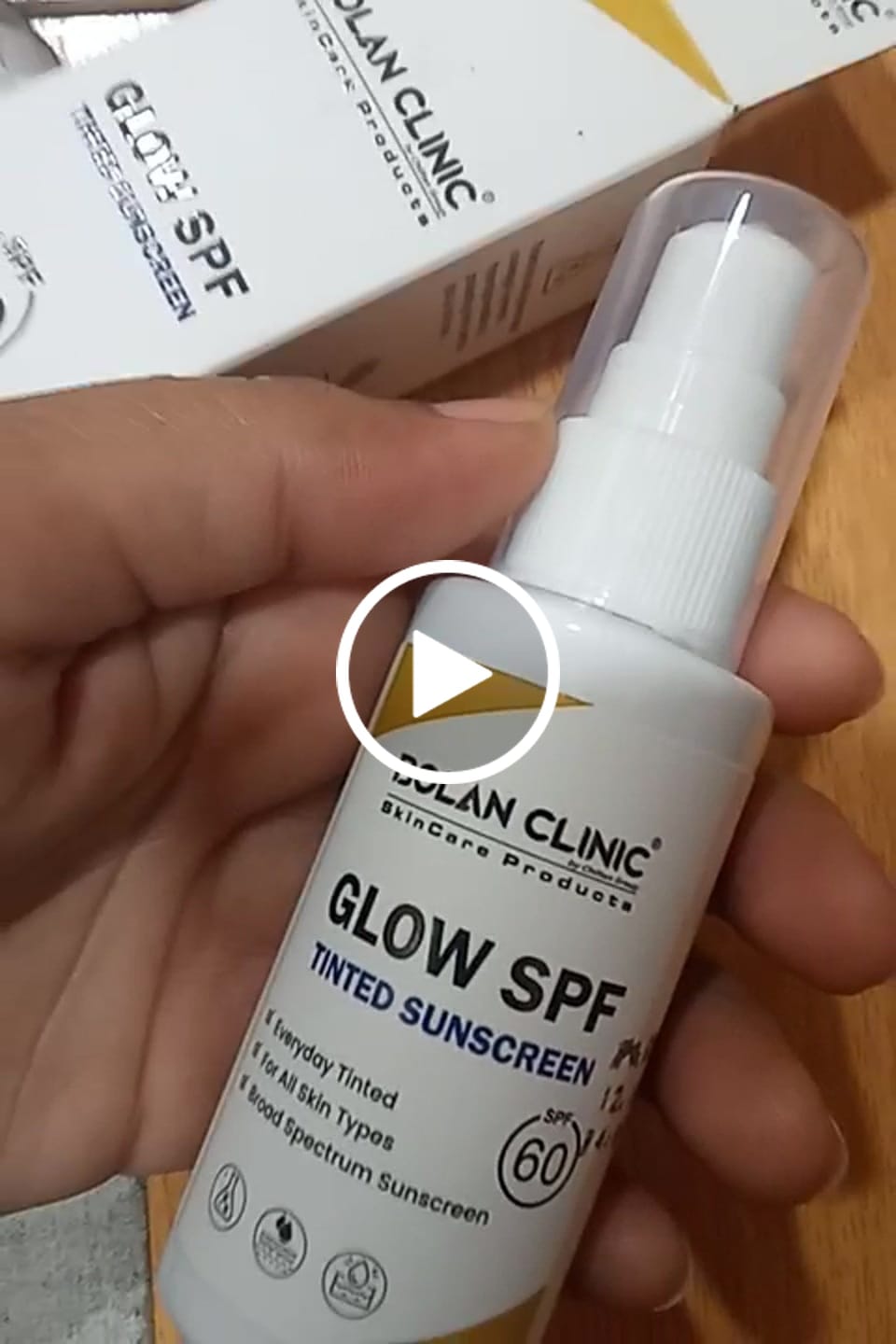 Customer video review of Glow SPF: Tinted Sunscreen Broad Spectrum Sunscreen, SPF 60, Ideal for all Skin Types