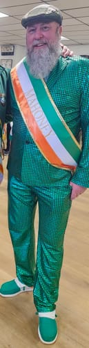 Customer photo review of Quick Order 5-7" sewn Tri-Color Parade Style Premium Satin Sash