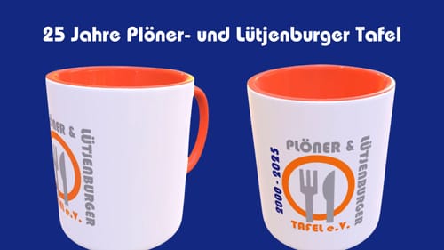 Customer photo review of TassenExpress - Becher Keramik Tasse mit Logo bedruckt 325ml Firmenlogo