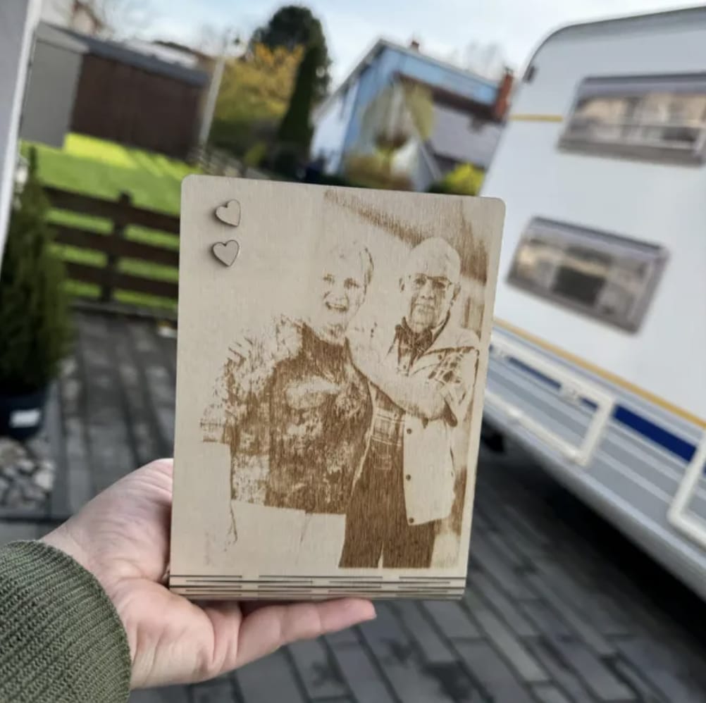 Customer photo review of Wooden curved photo frame 6 bundle laser cut svg file