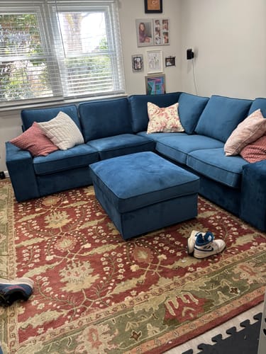 Customer photo review of Kivik Ottoman Cover, footstool Cover