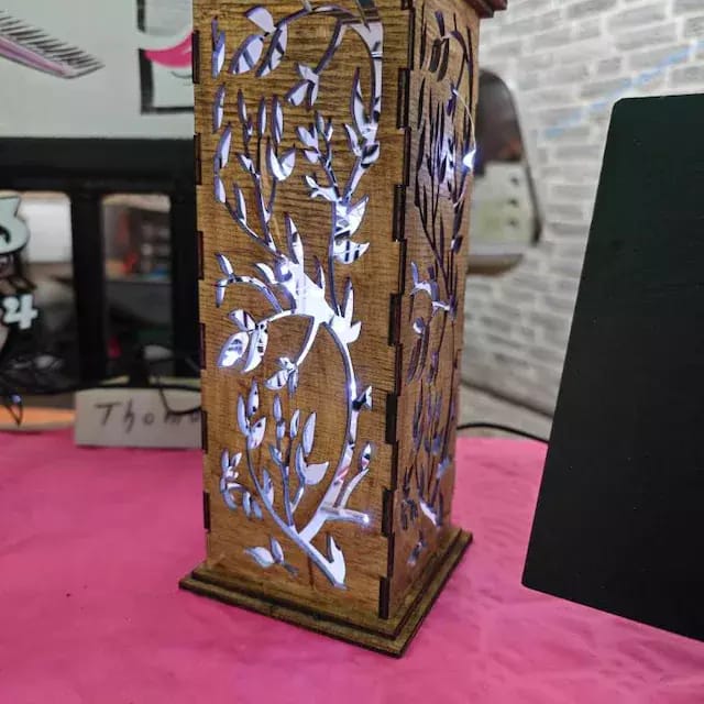 Customer photo review of Laser cut wooden candle holder 8 bundle svg file