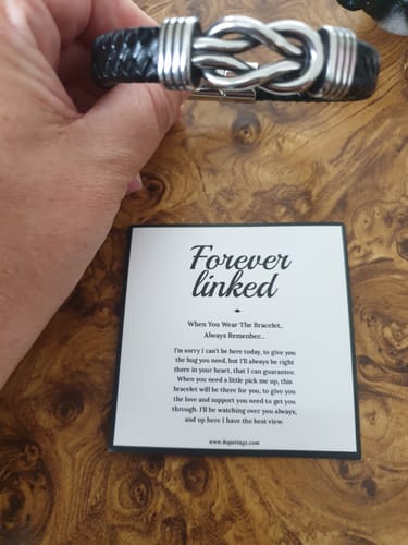 Customer photo review of Forever Linked Memorial Bracelet