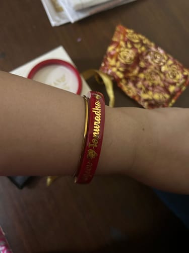 Customer photo review of Anmol Bandhan Gold Bangles –  Love & Togetherness crafted in Gold
