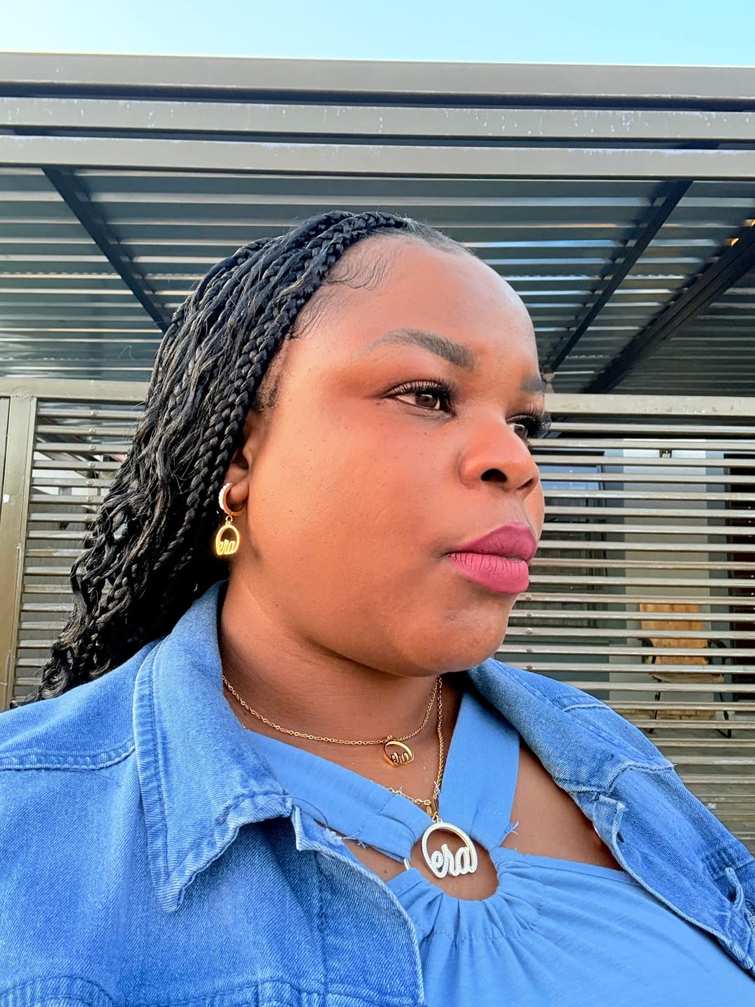 Customer photo review of Gold Era Choker & Necklace Combo