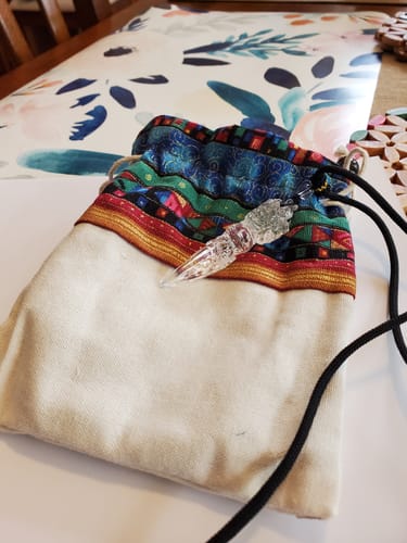 Customer photo review of Phurba Vajra Protective Energy Clear Quartz Pendants