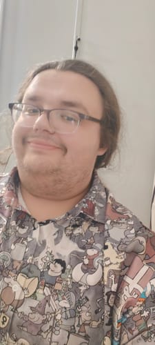 Customer photo review of Munchkin Mashup Mania Button Up Shirt