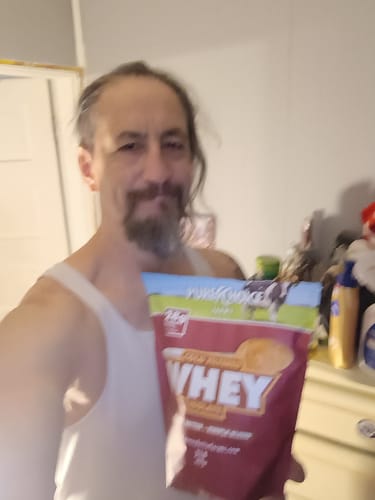 Customer photo review of Whey Protein Isolate Peanut Better
