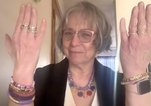 Customer photo review of Lilac Zo Bracelet