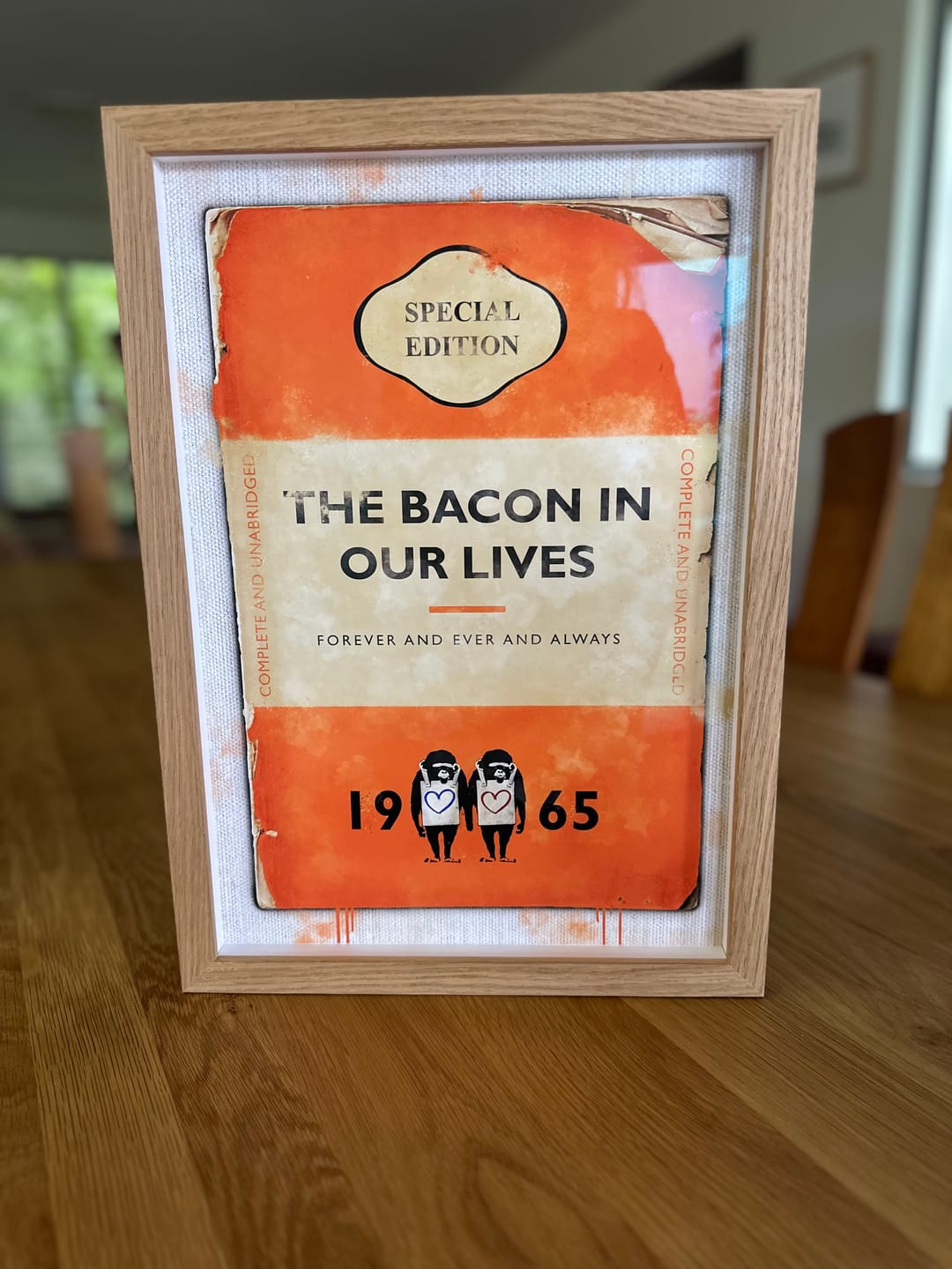 Customer photo review of Personalised Book Cover Art Print (Orange)