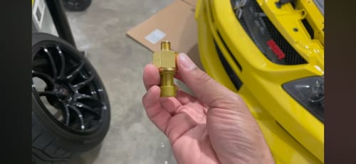Customer photo review of Brass  Adapter 3/8 NPT Male to 1/8 NPT Female