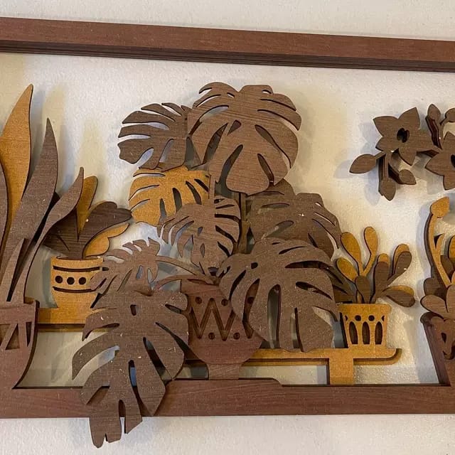 Customer photo review of Multilayer flowers wall art panel laser cut svg file