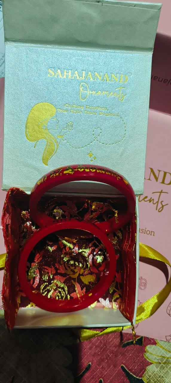 Customer photo review of Anmol Bandhan Gold Bangles –  Love & Togetherness crafted in Gold