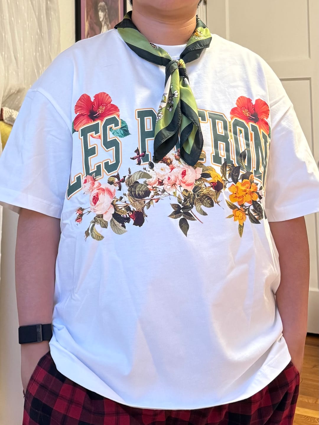 Customer photo review of give me my flowers tshirt