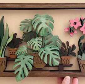 Customer photo review of Multilayer flowers wall art panel laser cut svg file