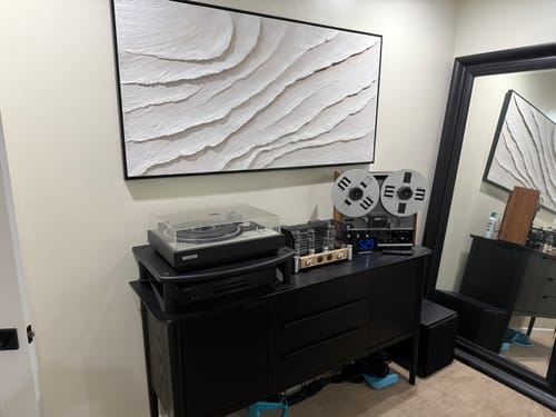 Customer photo review of Serene Sand Waves-Minimalist Textured Abstract Canvas Painting for neutral modern decor