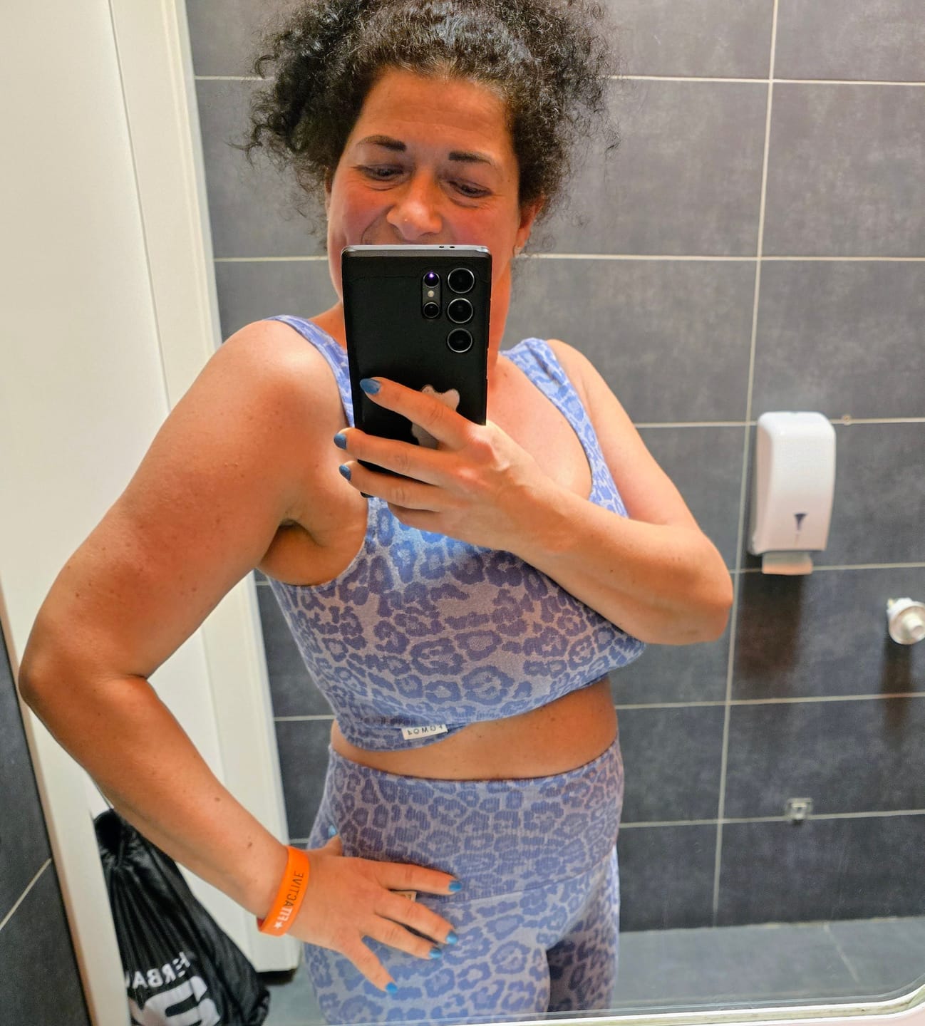 Customer photo review of Leggings Push Up Wild Essence BambùFIR Blu Sugar