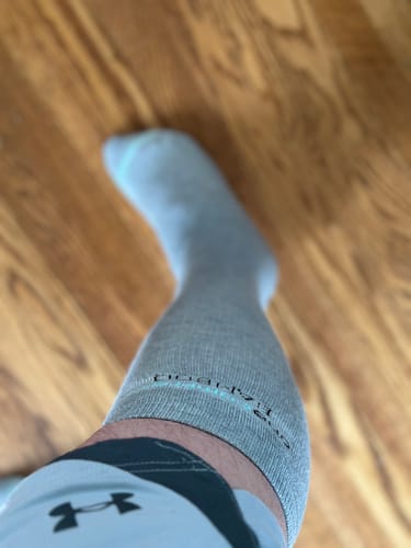Customer photo review of Premium Bamboo Compression Socks with Grip
