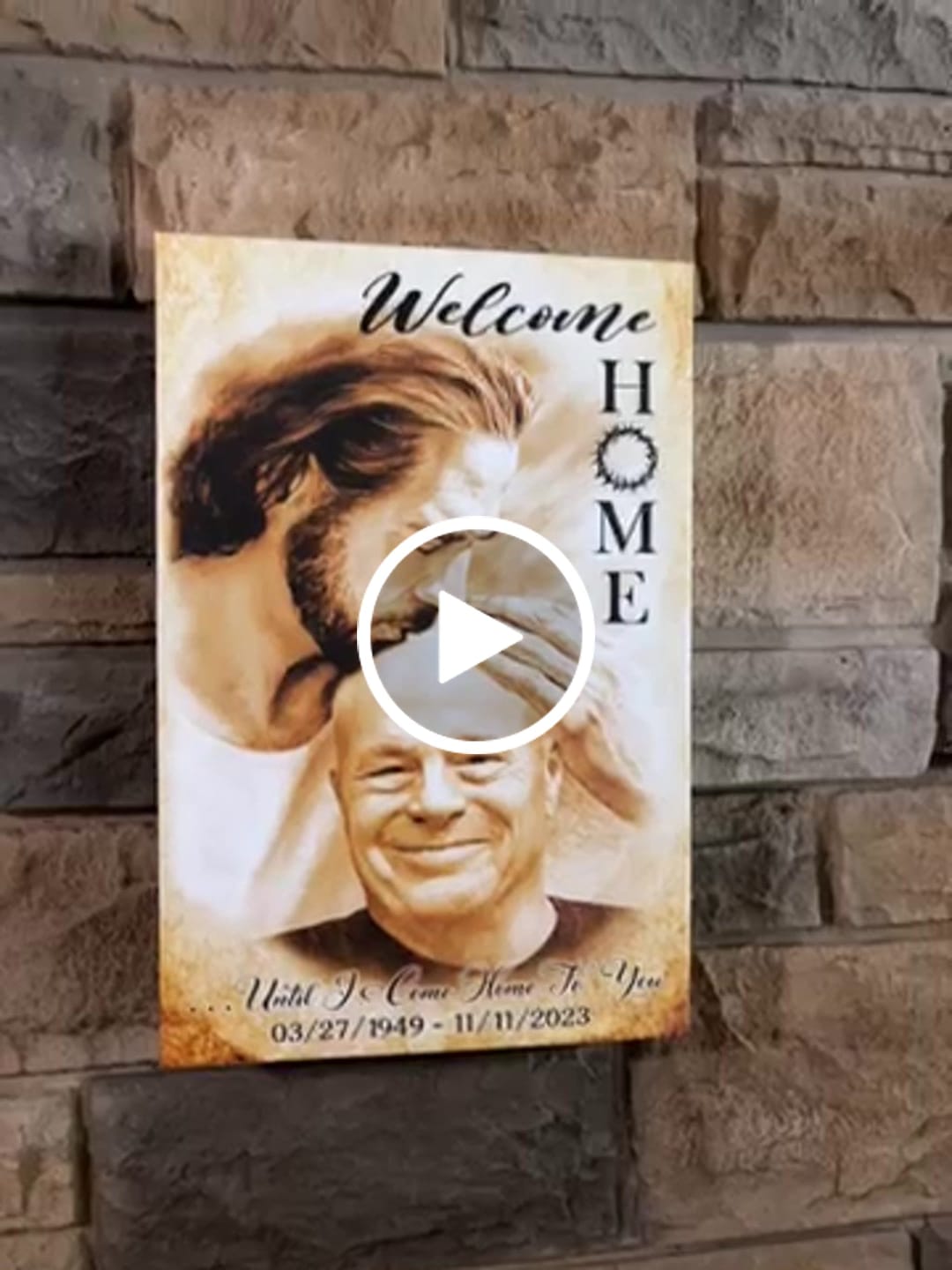 Customer video review of Custom Canvas Prints, God Sympathy Gifts, Jesus Memorial Gift, Remembrance Gifts, Bereavement Gift, Welcome Home Jesus Canvas