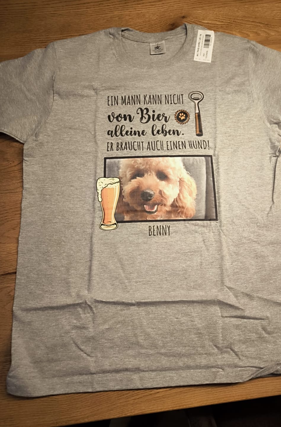 Customer photo review of Bier & Wuff - Individuelles T-Shirt