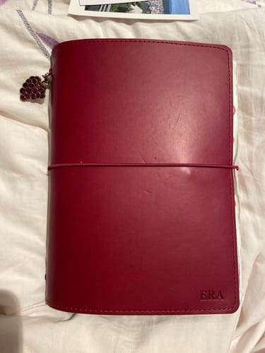 Customer photo review of Refillable Notebook Folio - Salty Plum