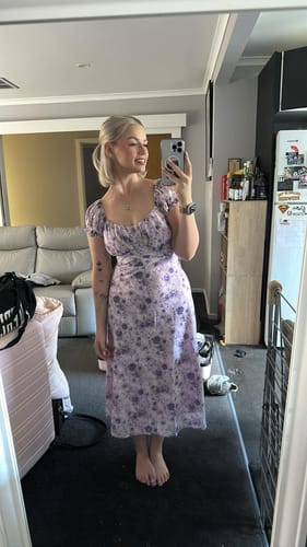 Customer photo review of Belinda Floral Midi Dress - Lilac