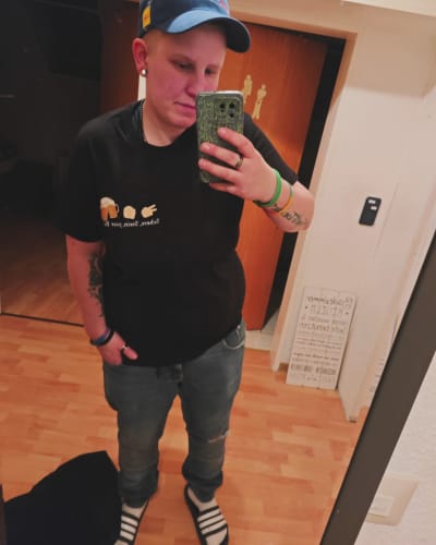 Customer photo review of Schere, Stein, paar Bier? - T-Shirt