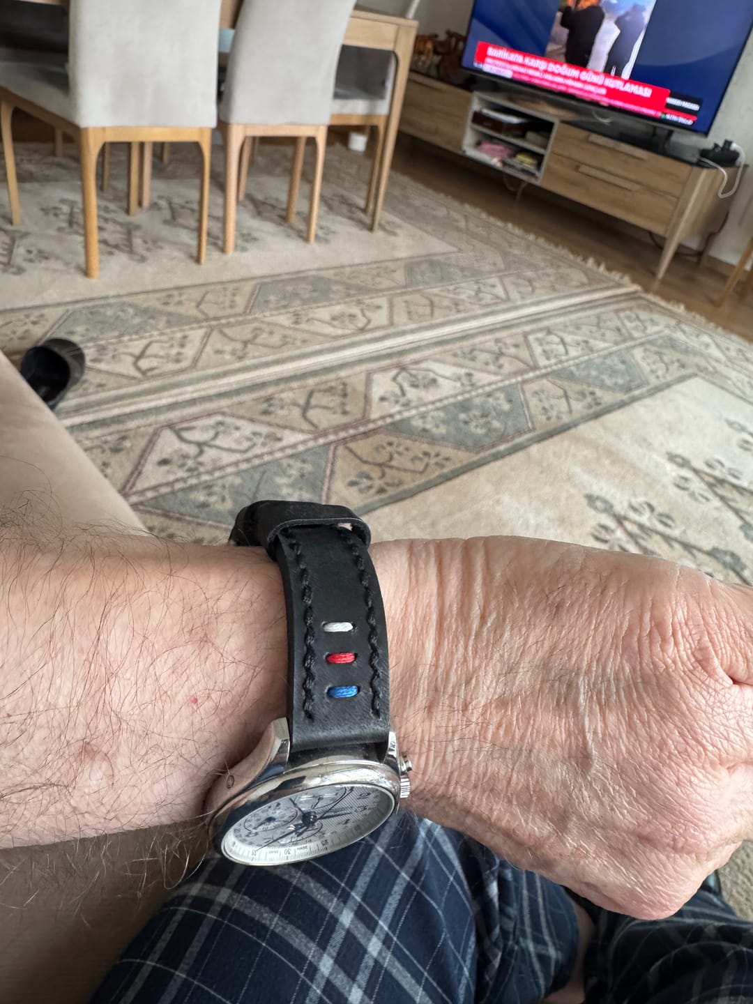 Customer photo review of Klasik Saat Deri Kordon Saat Kayışı Siyah - Üçip