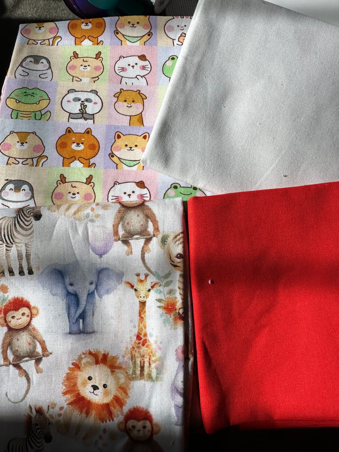 Customer photo review of 4 Piece Fat Quarter Bundle- 100% Cotton (Animal Love)