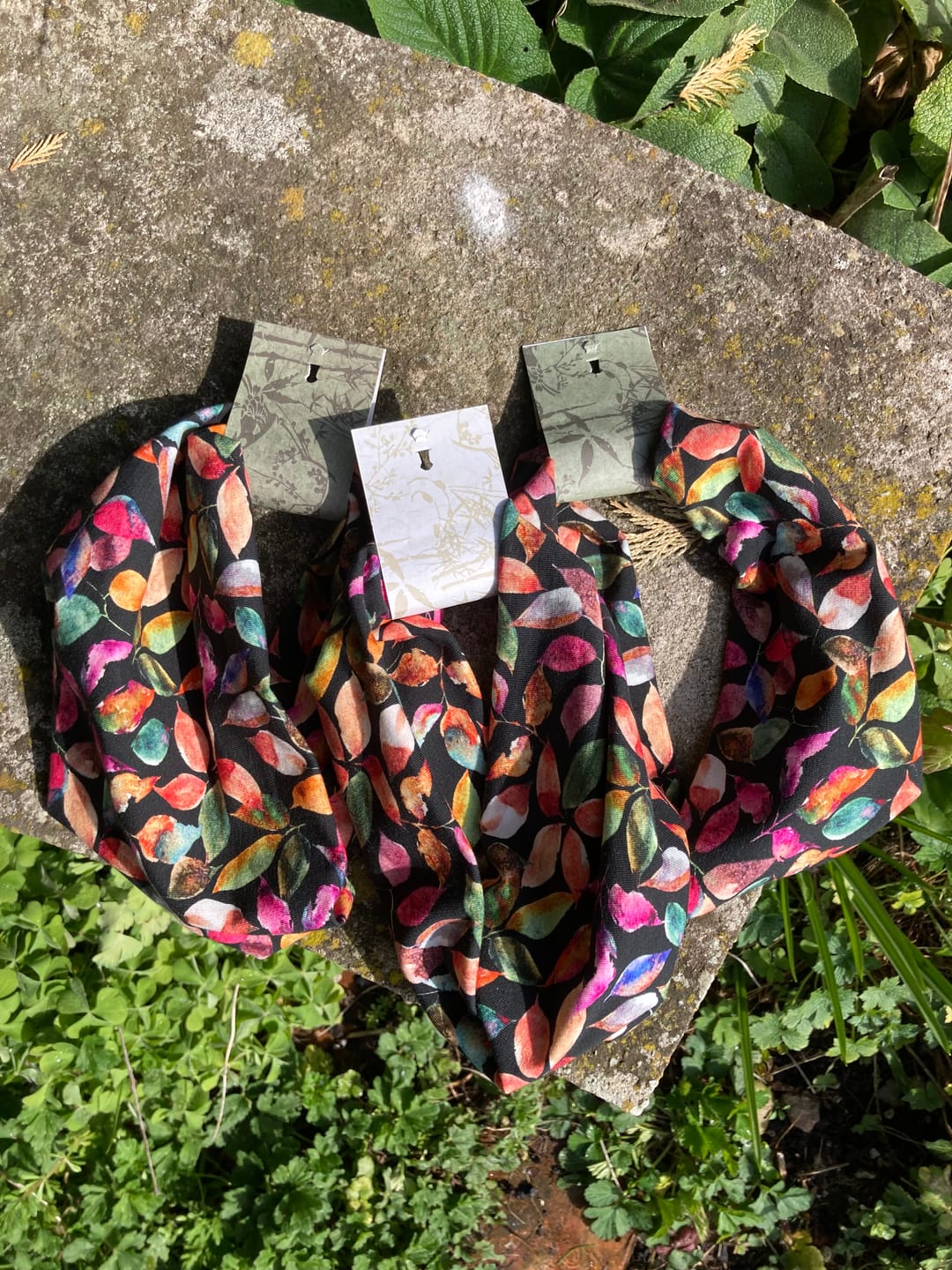 Customer photo review of Chroma Leaves Cotton Jersey Fabric