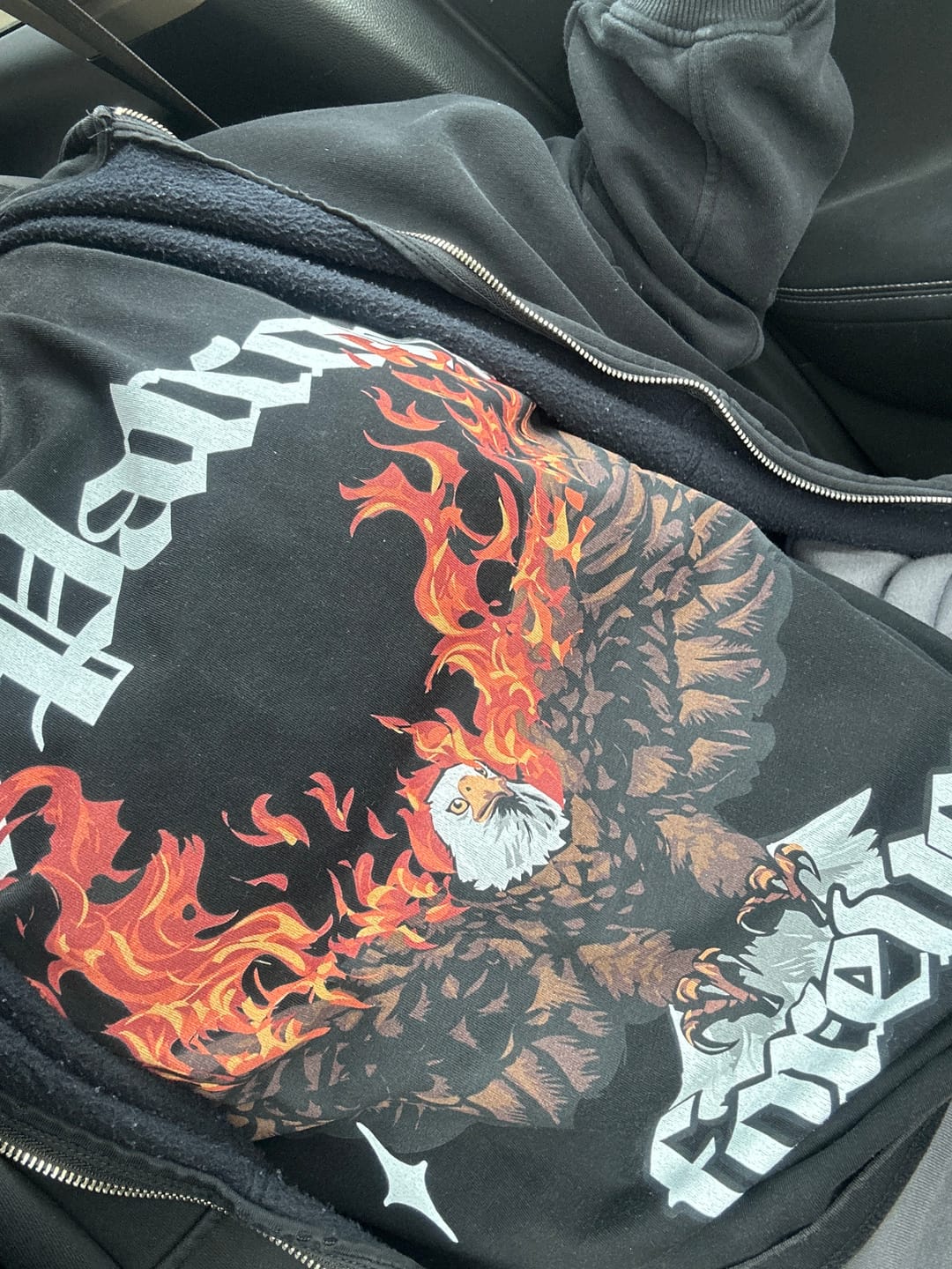 Customer photo review of acid washed eagle tshirt FINAL SALE