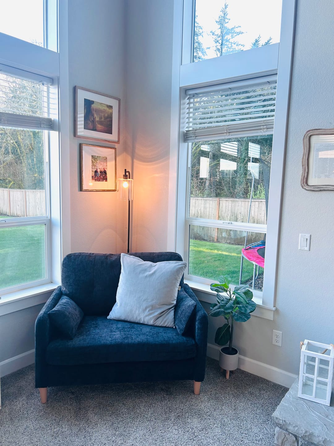 Customer photo review of 47” Small Loveseat Sofa (5 Colors)