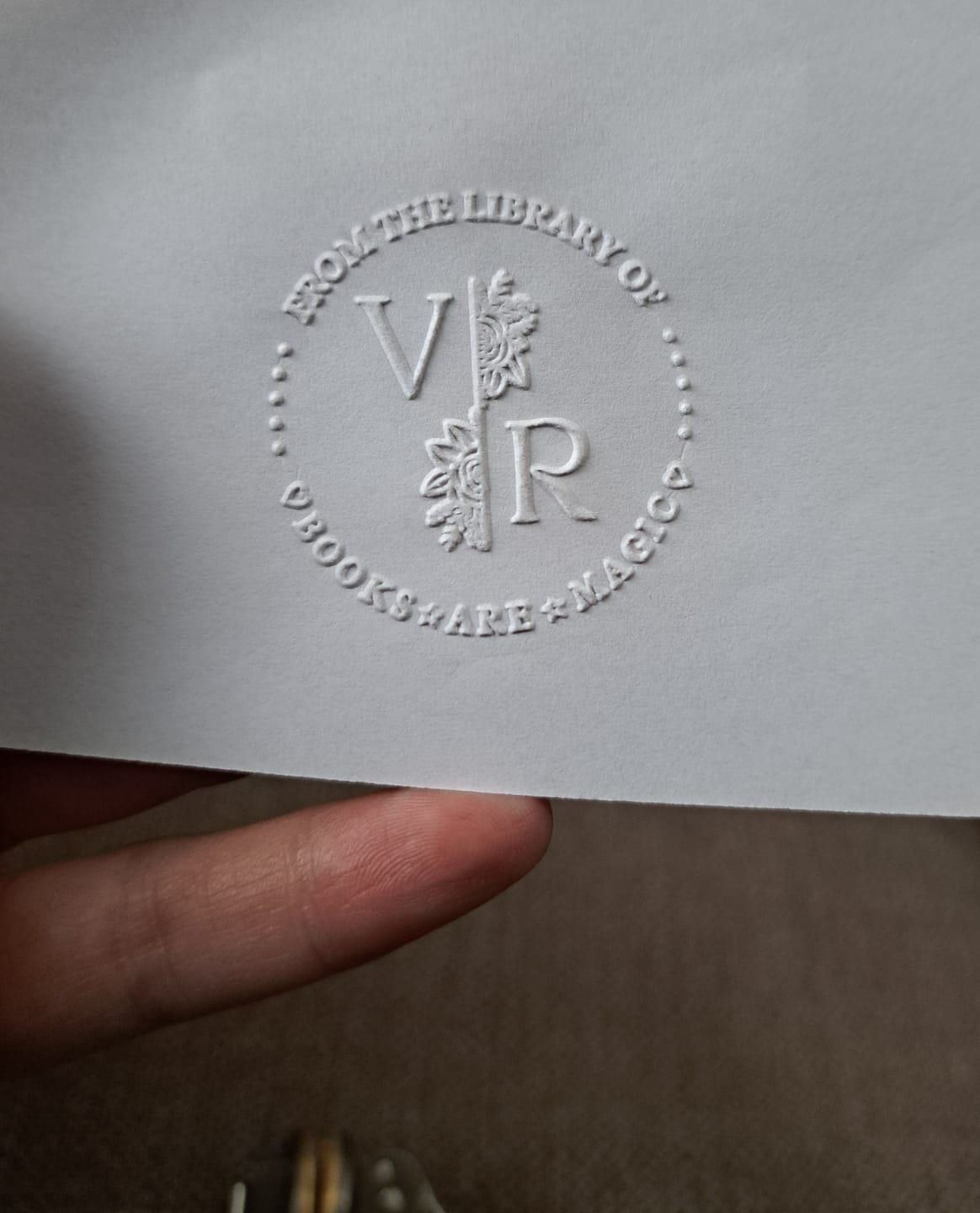 Customer photo review of BoekenStempel - Persoonlijke Boekstempel
