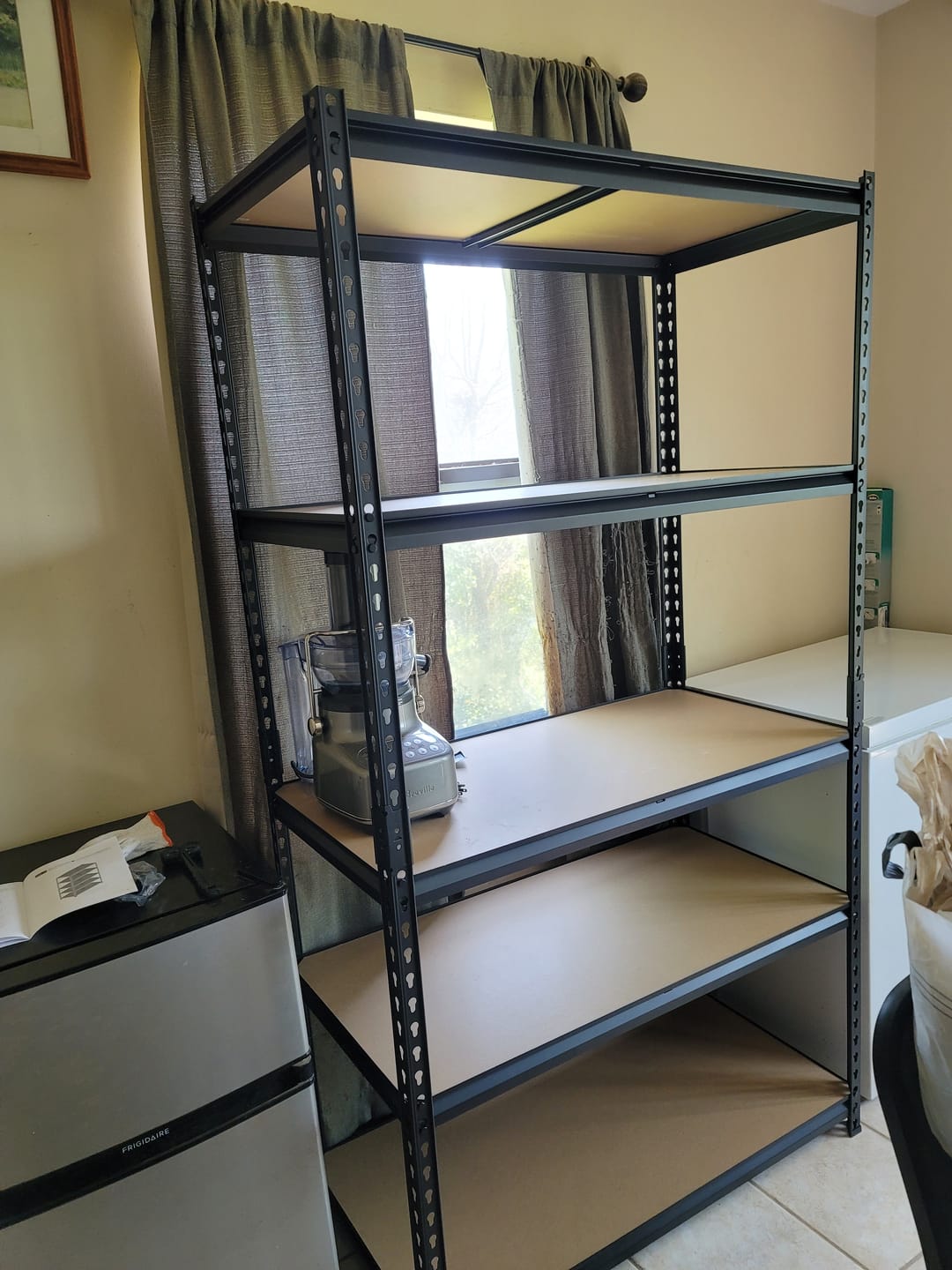 Customer photo review of Reibii 5-Tier 40" W Metal Shelving for Garage, 2500lbs Heavy Duty Storage Shelves, Adjustable Shelf for Closet, Warehouse, Commercial