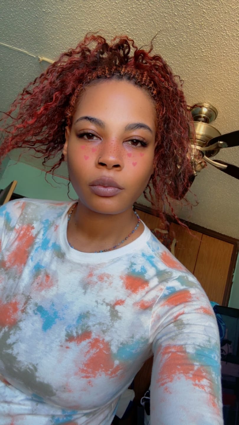 Customer photo review of Loose Curly Bulk Hair Extensions for Braiding