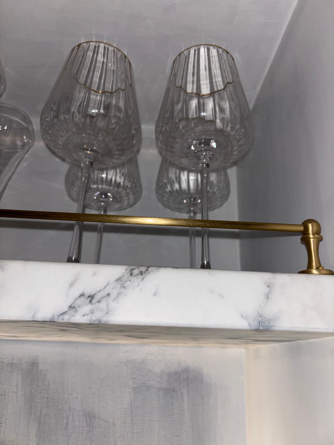 Customer photo review of Classic Gallery Shelf Rail | Brushed Satin Brass