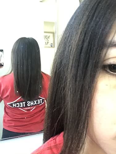 Customer photo review of Human Hair Toppers for Women Real Hair Remy Hair Toppers Black #1B