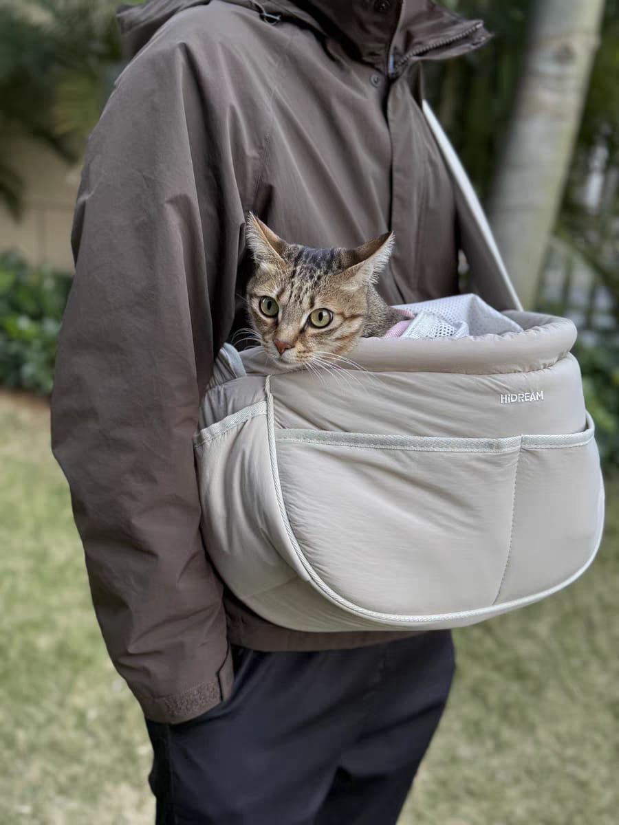 Customer photo review of SoftNest Lightweight Labor-Saving Sling Carrier Bag for Pets