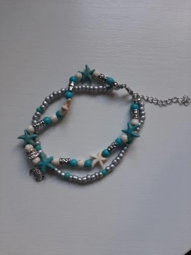 Customer photo review of Olivenorma Türkis Schildkröte Symbol Armband Knöchelband