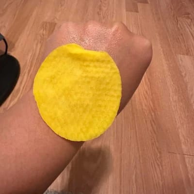 Customer photo review of Turmeric Cleansing Pads