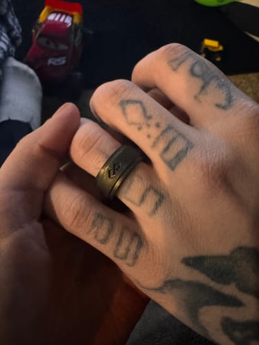 Customer photo review of Silicone Ring for Men- Infinity Collection. US Design Patent