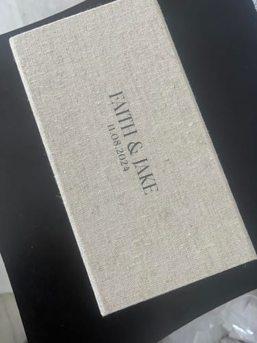 Customer photo review of 4x6 Vintage fabric photo box
