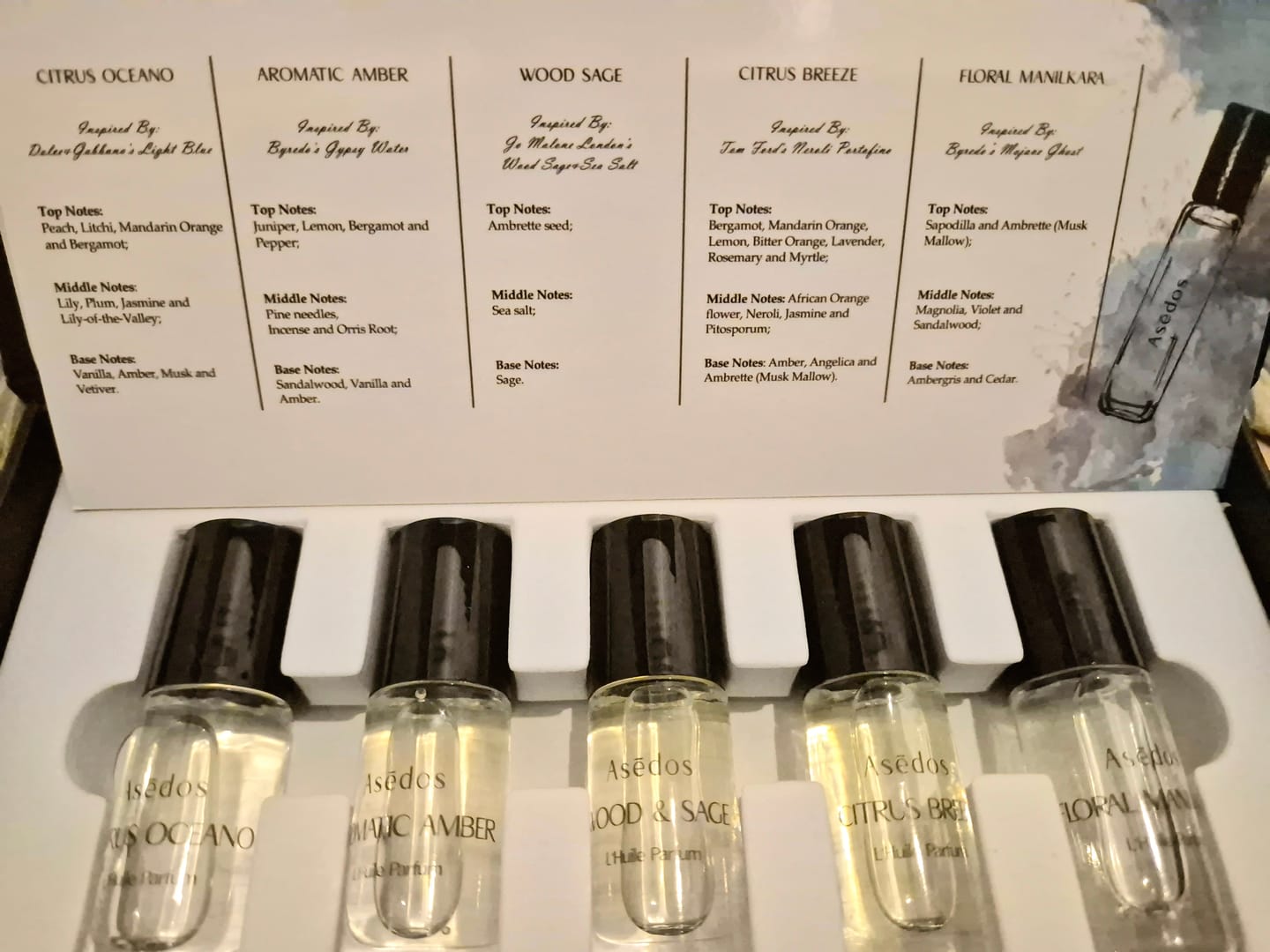Customer photo review of Asēdos Perfume Oil Collection - Fresh
