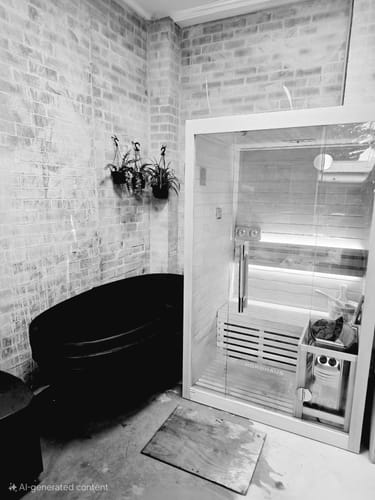 Customer photo review of Nordhaus Ice Bath - Matte Black - Oval + 2 Person Traditional Sauna