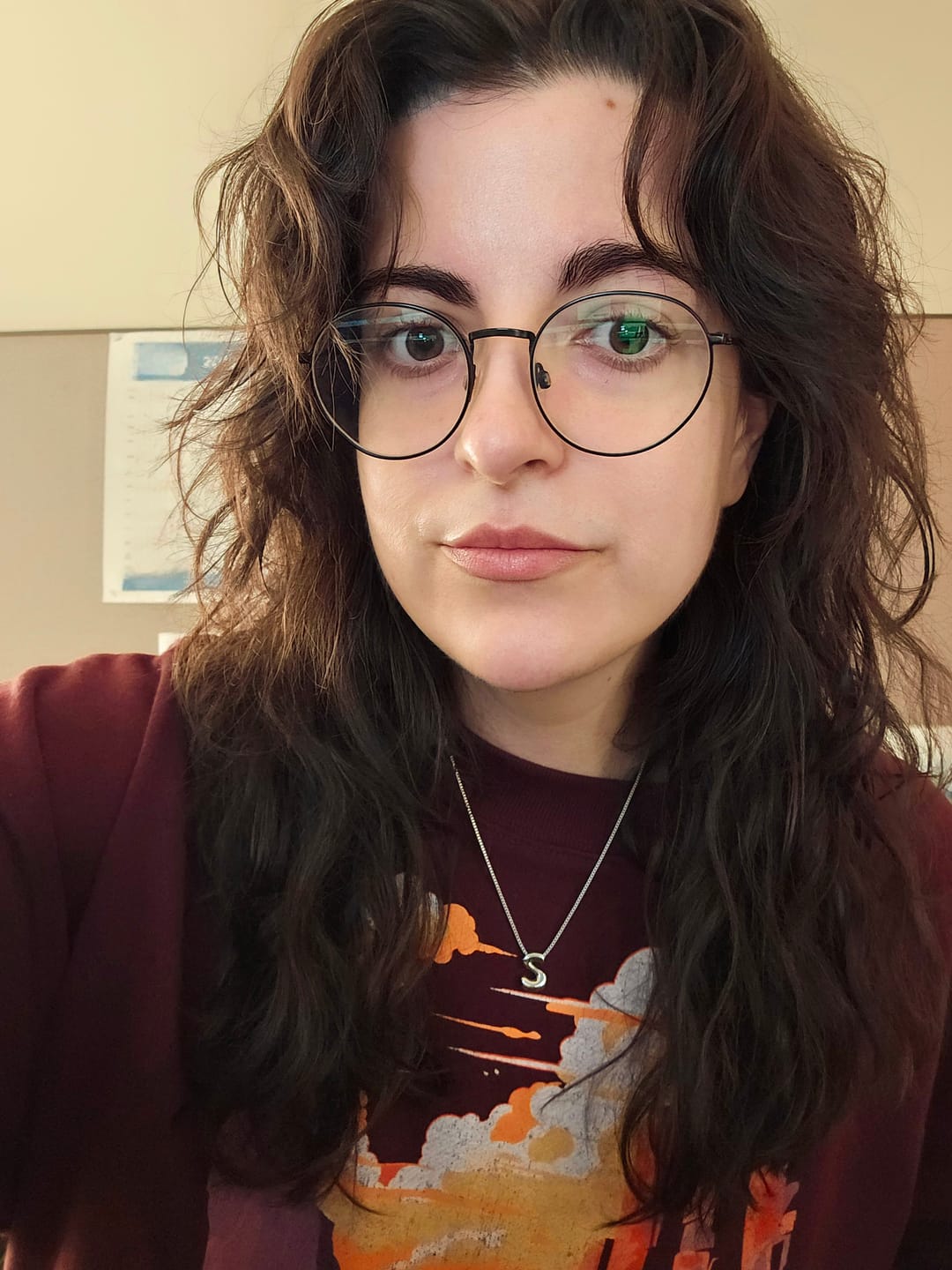 Customer photo review of Bubble Letter Necklace