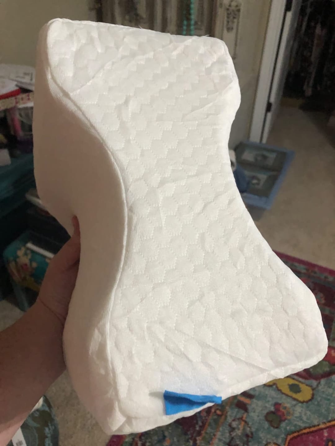 Customer photo review of Memory Foam Knee Pillow
