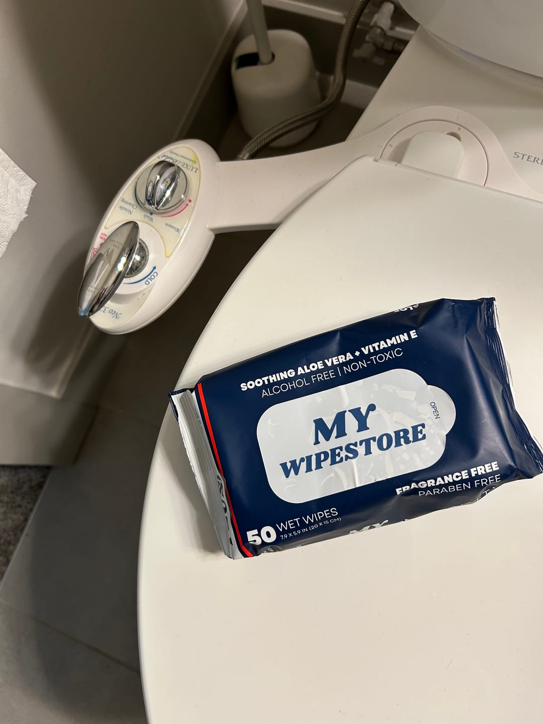 Customer photo review of My Wipes Premium Flushable Wipes
