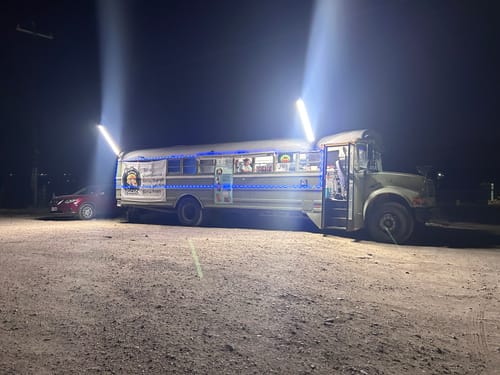 Customer photo review of Food Truck Service Area Light – Dual 5 Foot Pole 20,000 Lumens