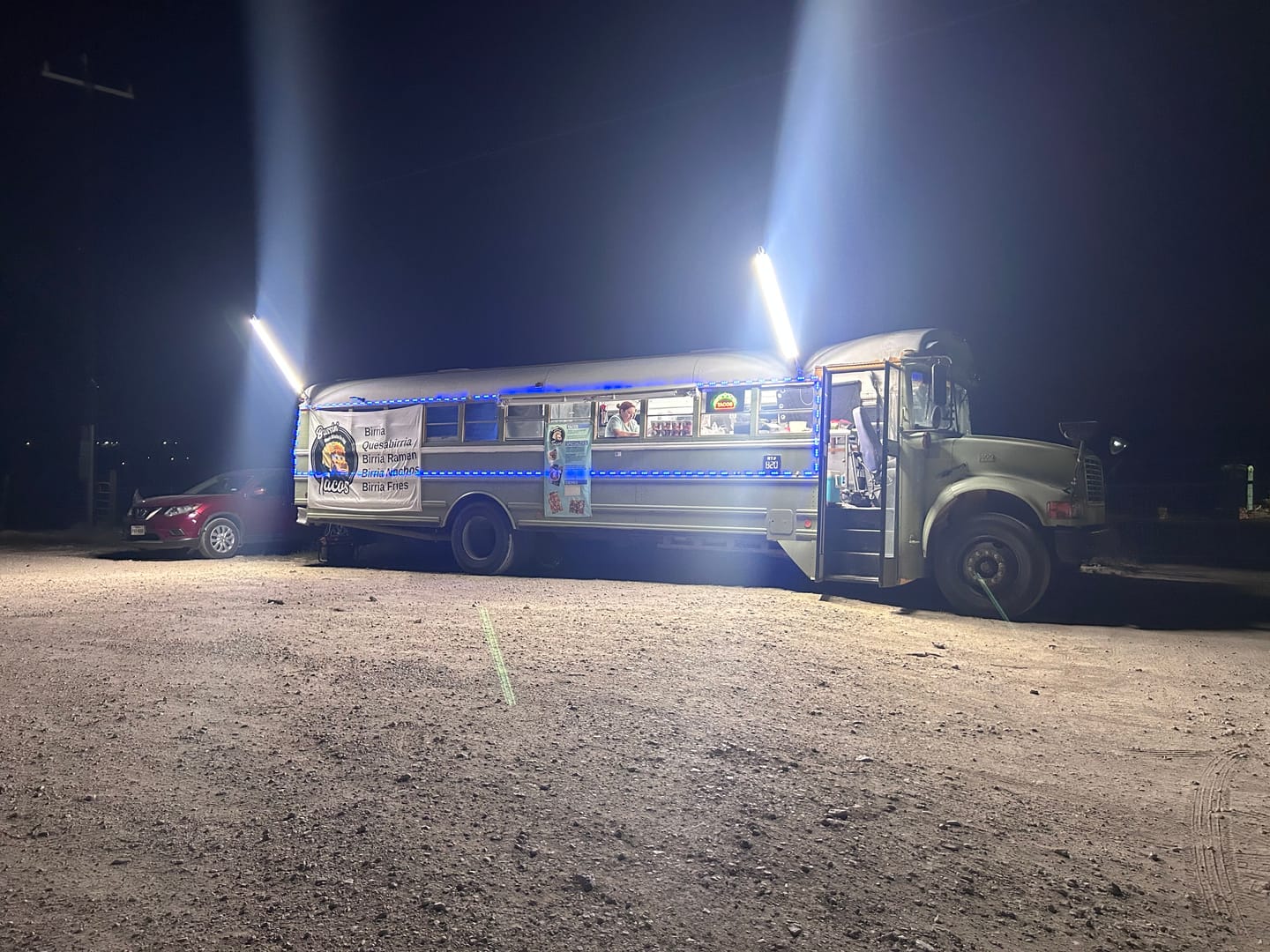 Customer photo review of Food Truck Service Area Light – Dual 5 Foot Pole 20,000 Lumens